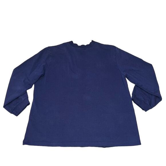 The TOG Shop Womens Button Down Casual Sweatshirt Jacket Navy Blue XL - Picture 6 of 9